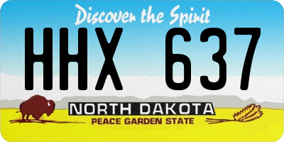 ND license plate HHX637