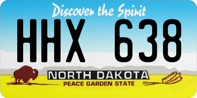 ND license plate HHX638