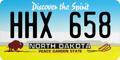 ND license plate HHX658
