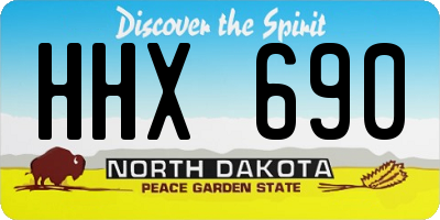 ND license plate HHX690