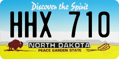 ND license plate HHX710