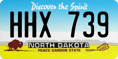 ND license plate HHX739