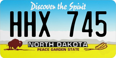 ND license plate HHX745