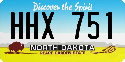 ND license plate HHX751