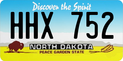 ND license plate HHX752