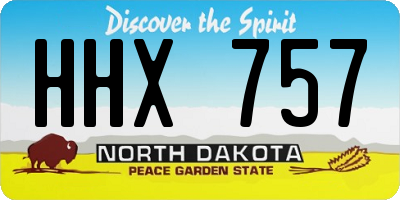 ND license plate HHX757