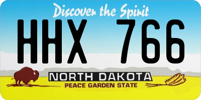 ND license plate HHX766
