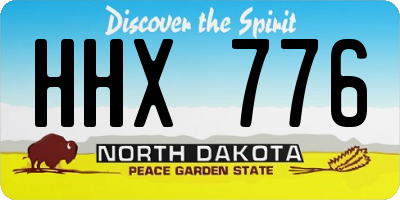 ND license plate HHX776