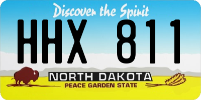 ND license plate HHX811