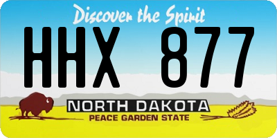 ND license plate HHX877