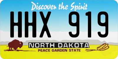 ND license plate HHX919