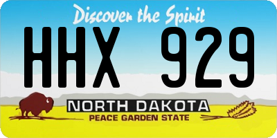 ND license plate HHX929