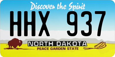 ND license plate HHX937
