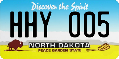 ND license plate HHY005