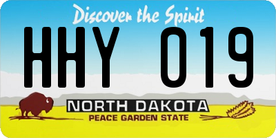 ND license plate HHY019