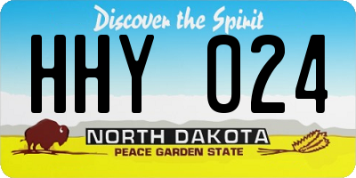 ND license plate HHY024