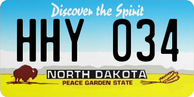 ND license plate HHY034