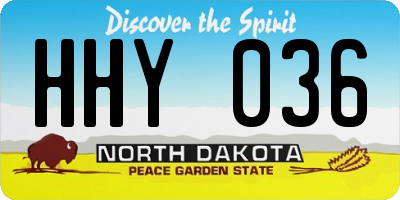 ND license plate HHY036