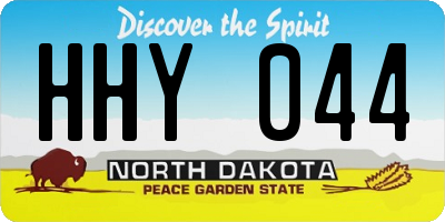 ND license plate HHY044