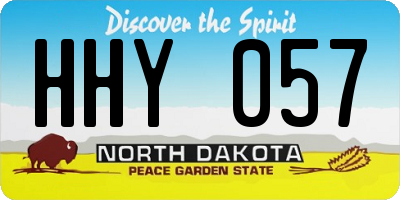 ND license plate HHY057
