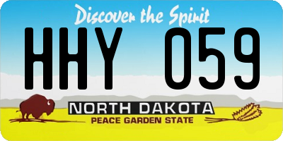 ND license plate HHY059