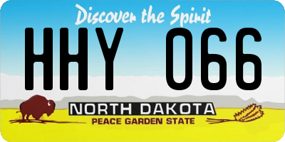 ND license plate HHY066