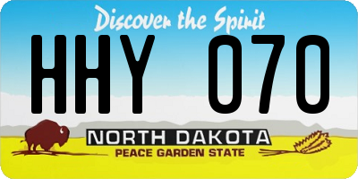 ND license plate HHY070