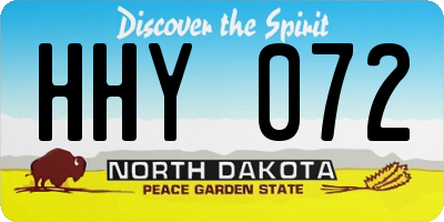 ND license plate HHY072
