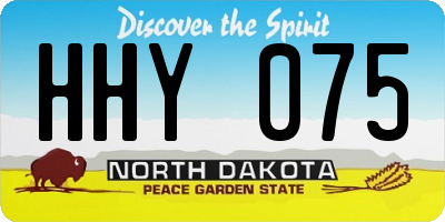 ND license plate HHY075