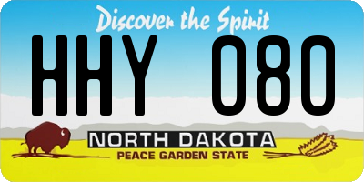 ND license plate HHY080