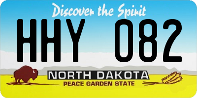ND license plate HHY082