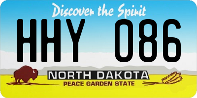 ND license plate HHY086