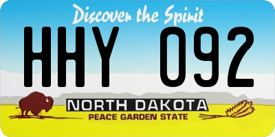 ND license plate HHY092
