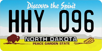 ND license plate HHY096