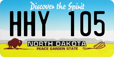 ND license plate HHY105