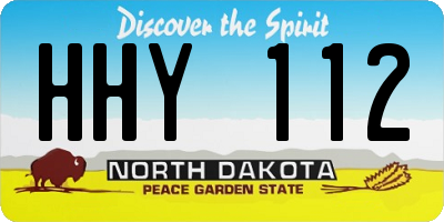 ND license plate HHY112