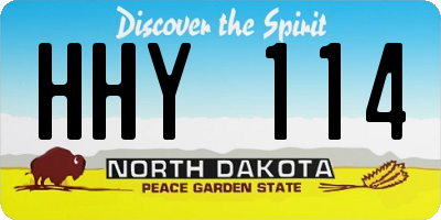 ND license plate HHY114