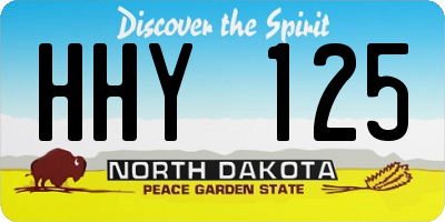 ND license plate HHY125