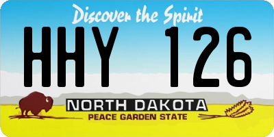 ND license plate HHY126