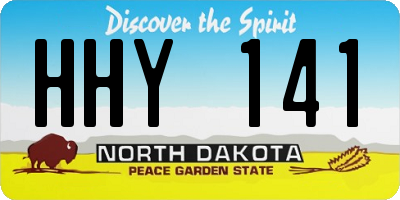 ND license plate HHY141