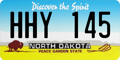 ND license plate HHY145