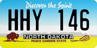 ND license plate HHY146