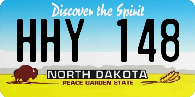 ND license plate HHY148