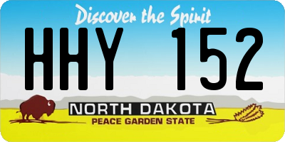 ND license plate HHY152