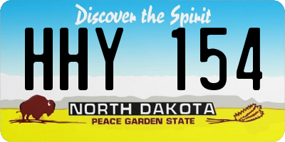 ND license plate HHY154