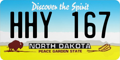 ND license plate HHY167