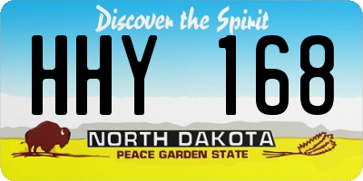 ND license plate HHY168