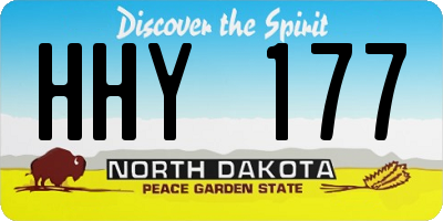 ND license plate HHY177
