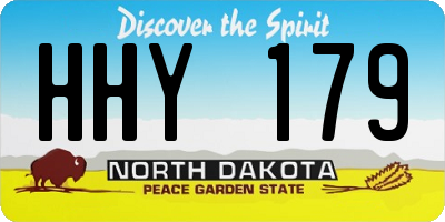 ND license plate HHY179