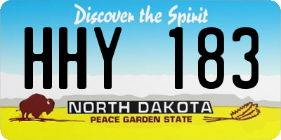 ND license plate HHY183
